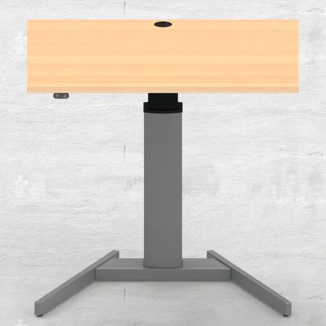 STIER Elektrisch höhenverstellbarer Steh-Tisch 501-19 100x80cm Buche mel., 68-120cm
