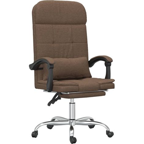 Maison Exclusive - Silla de oficina reclinable con masaje de tela