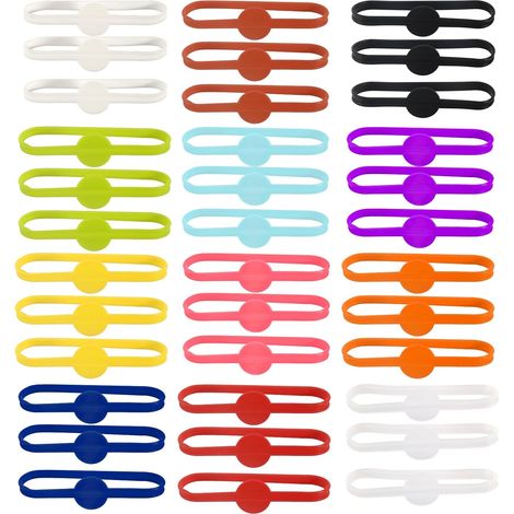 36 Pièces Marque-Verres Marqueurs de Verre à Vin Marqueurs de Boissons en Silicone Bière Marqueurs Identificateur de Verre à Vin Bouteille pour Verre à Vin Bouteille Tasse Cocktail (12 Couleurs) (1/5)