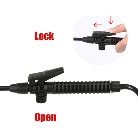 Poignée de pulvérisateur à gâchette de 175 mm pour pistolet agricole - Accessoire de lance de pulvérisation pour jardin et extérieur (noir) (1/3)