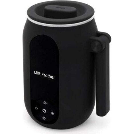 Mousseur à lait électrique 4 en 1, 450 ml, chauffe-lait, cuiseur vapeur avec poignée rotative, pour café, latte, cappuccino