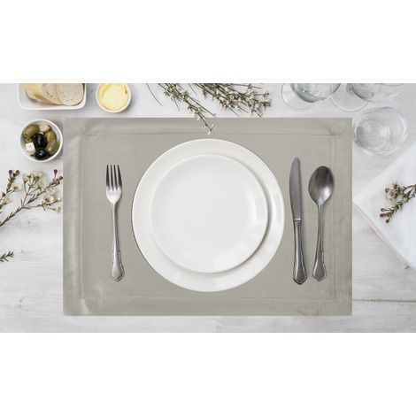 MELINDA TISCHDECKEN-SET 4-TEILIG 30X40CM SILBER (1/4)