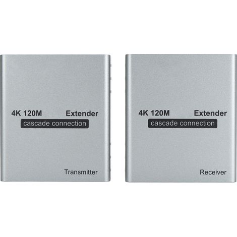 Extendeur d'interface multimédia HD 4K 120M sur câble Ethernet RJ45 LAN CAT5e Cat6, connexion en cascade, amplificateur et extendeur de signal HD, prise UE 100-240 V (1/5)