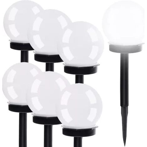 Lampada solare da giardino - set sferico da 6 pz 23562