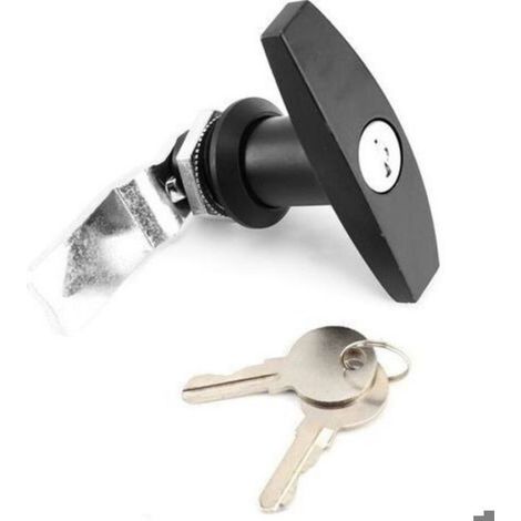 Serrure Porte Garage - Serrure T Pour Auvent Remorque - Alliage De Zinc - Installation Simple - 2 Clés (1/5)