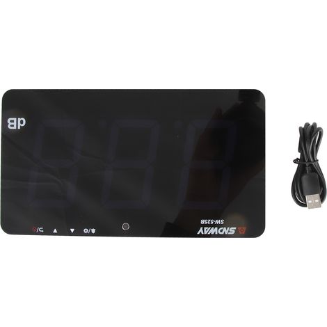 Sonomètre numérique à écran LCD de 9,6 pouces, alimenté par USB, à accrocher au mur, pour mesurer les niveaux sonores de 30 à 130 dB (1/5)