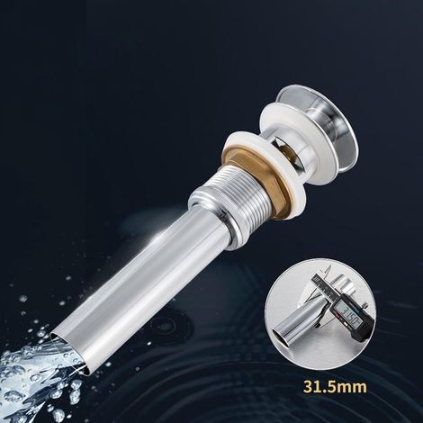 Couvercle de bonde, finition chromée, système escamotable, pour l'entretien de la salle de bain, du lavabo ou de la baignoire.-AquaForge (1/4)