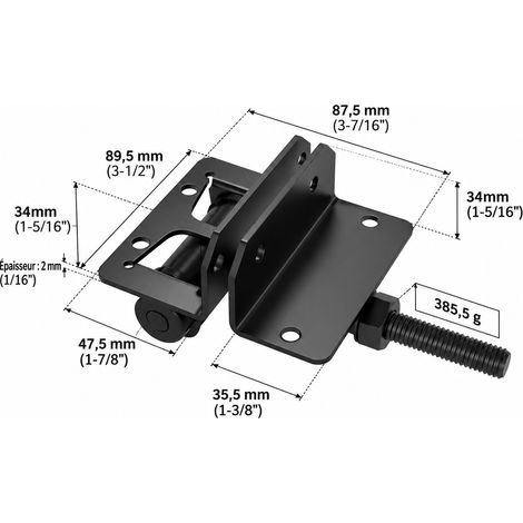 Ferrure de clôture extérieure pour portillon et barrière PVC en fer réf 3598 14 × 9 × 7 cm 906 g – Livraison gratuite
