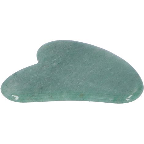 Planche de massage gua sha en forme de cœur, adaptée au visage, aux épaules, aux jambes, à l'abdomen et au dos (aventurine). (1/5)