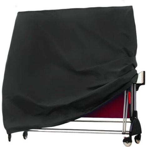 165x70x185 cm Table Tennis Table Protective Cover 210D Oxford, Black, Outdoor Garden Furniture Cover (1/4)