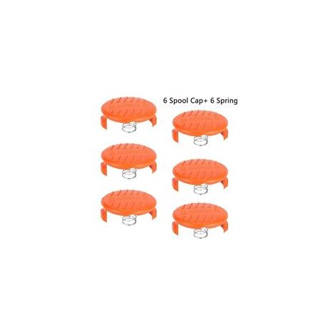 Compatible Replacing the AF-100 Lawn mower Spare Spool Cap Covers with spring for Trimmer Spool Tool ABS Material Strong and durable,6 pieces (1/5)
