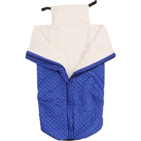 Couverture Fauteuil Roulant Épaissie Chaude en Polaire, Plaid Enveloppant pour Personnes Âgées et Patients, Bleu (1/5)