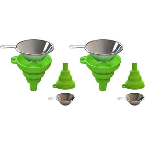 4 Stück Metall-UV-Harzfilterbecher-Trichter + 4 Stück Silikon-Einwegtrichter für ANYCUBIC Photon für DLP-SLA-3D-Druckerteile