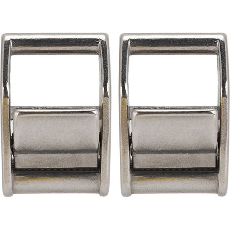 2 boucles à came en acier inoxydable 316, robustes, pour sangles d'arrimage de chargement, 27 mm