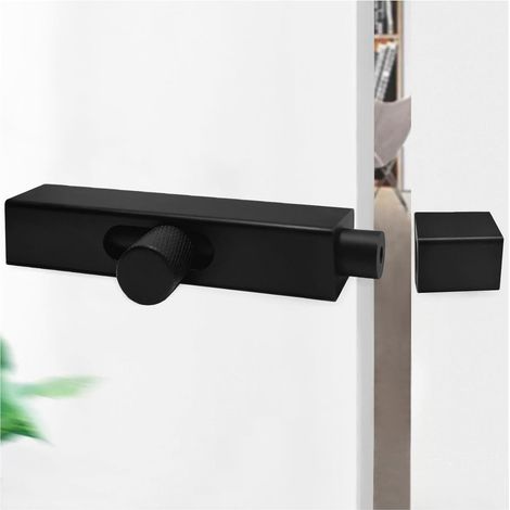 2-Schrauben-Schieberiegelung, Zahnradgriff, Innensicherung, Schlafzimmerschrank, verstärkt, schwarz, 15 cm (6 Zoll) (1/5)