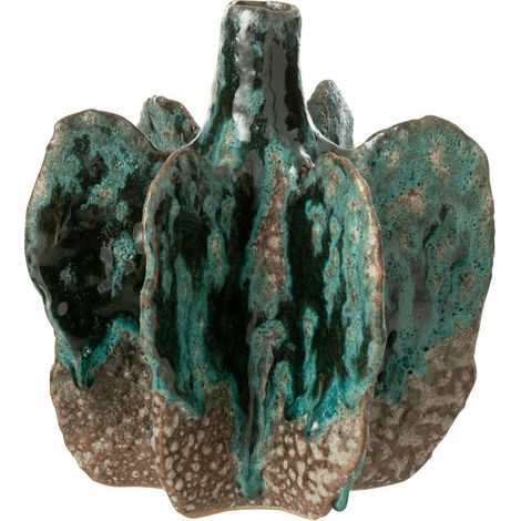 Vase Déco en Céramique "Naga" 20cm Bleu Azur