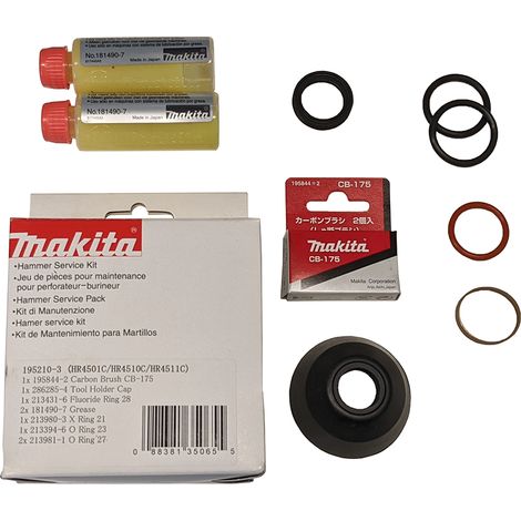 KIT DE MANTENIMIENTO PARA MARTILLO DEMOLITOR MAKITA HR4511C Cod. 195210-3