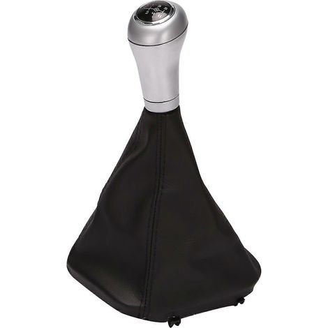 Pommeau de levier de vitesses à 6 rapports avec soufflet pour Mercedes-Benz Classe C/E/W203 W204 C300 W207 W212 (argenté) (1/5)