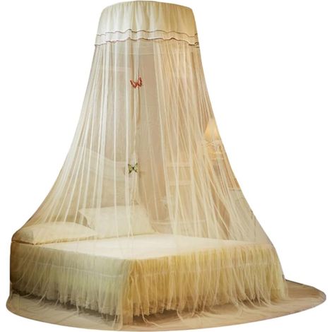 Moustiquaire à baldaquin Beaupretty, 1, beige, polyester et fil (1/5)