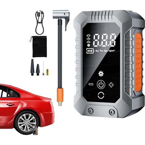 Gonfleur pour Pneus De Voiture,sans Fil Rechargeable Arrêt Automatique,Pompe À Air Portable Gonfleur pour Pneus pour Vélo Moto Berline SUV Auto Réparation Urgente Voyage Route Garage (1/5)