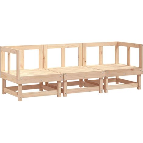 Maison Exclusive - Set Salotto da Giardino 3 pz in Legno Massello di Pino