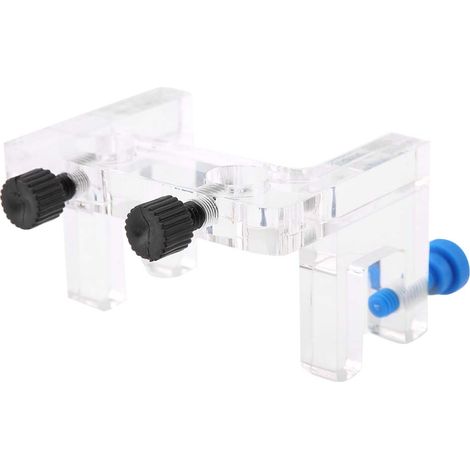 Support de luminaire d'aquarium, support de tuyau de sonde en acrylique transparent 3,15 X 2,36 1,77 pouces 0,51 pouces de diamètre de trou pour une épaisseur maximale de verre de 1,5 cm (1/5)