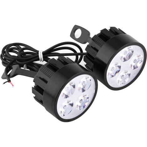 Projecteur LED de moto 1 paire phare de moto universel LED conduite antibrouillard Spot phare lampe de projecteur. (1/4)
