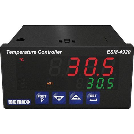Emko ESM-4920 2 points, P, PI, PD, PID Régulateur de température Pt100 -200 à +1700 °C Relais 5 A (L x l x H) 84 x 48 x (1/5)