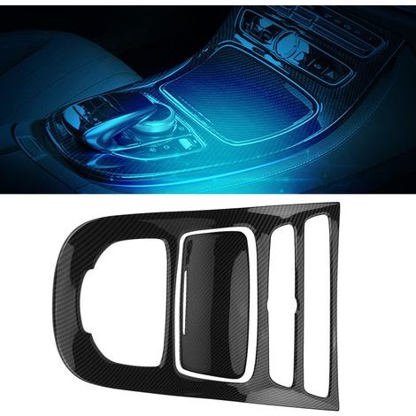 Housse décorative pour panneau central de vitesses Mercedes Classe E W213 2016-2018 - Fibre de carbone (1/5)