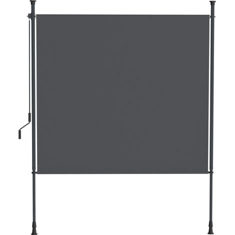 Canopée Store Vertical sans perçage 150 x 310 cm, Brise-Vue extérieur pour Balcon terrasse Jardin, Protection Solaire et visuelle, Anthracite (Gris, 1.5x3.1m)
