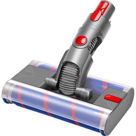 Cepillo motorizado turbo giratorio compatible con Dyson V7 V8 V10 V11, cepillo de liberación rápida, rodillos dobles flexibles para suelos de parquet y baldosas. (1/5)