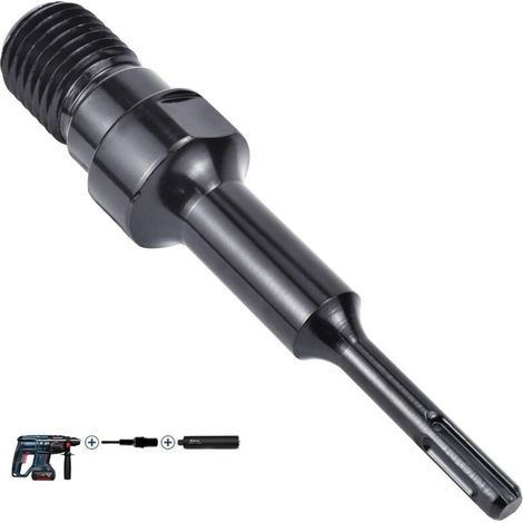 Adaptateur SDS Plus pour carotteuse 190mm – Filetage UNC 1-1/4' – Acier haute qualité pour carottage diamanté – Longueur 190mm (1/5)