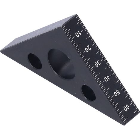 Équerre de menuisier en aluminium 45°, épaisseur 15 mm pour mesures précises (1/5)