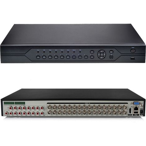 DVR 32 Canali Ibrido Videoroveglianza H.264 HDMI P2P Analogico con Telecomando (1/5)