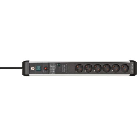 Brennenstuhl 1391010600 Multipresa con protezione da sovratensioni Argento, Nero Schuko 1 pz.