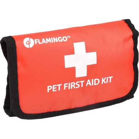 Trousse de secours taille 18 x 12 x 4 cm pour animaux domestiques. - Flamingo (1/4)