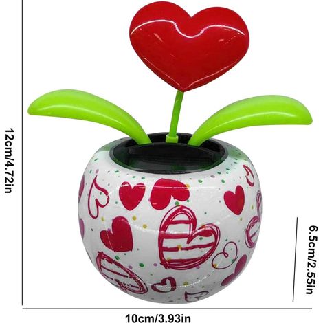 Fleurs dansantes solaires décoratives à tête oscillante, jouet solaire pour voiture ou maison, cadeau (1/5)
