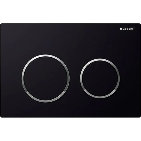 Geberit placca di comando Sigma 20 doppio tasto nero/cromo lucido (1/2)