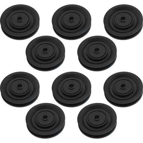 Poulie à roulement universelle 90 mm, silencieuse et stable, pour bricolage, avec câble en nylon, idéale pour équipements de gym, portes de garage et grues (lot de 10). (1/5)