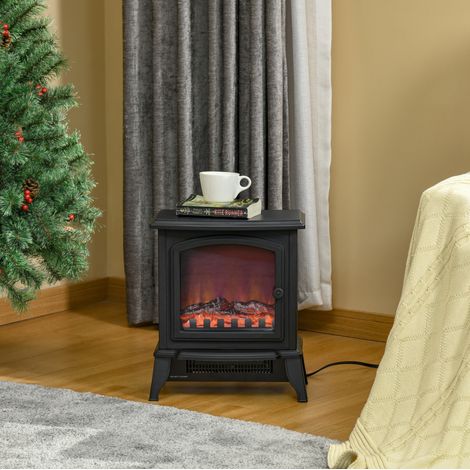 Cheminée électrique portable à effet de flamme LED avec protection contre la surchauffe OKWISH (1/5)