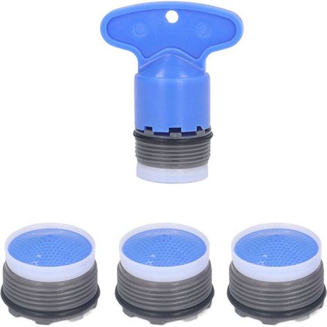 Set mit 5 M18,5-mm-Wasserhahn-Luftsprudlern inklusive Schraubenschlüssel und Einsatz für Bad oder Küche, Durchmesser M18,5 (1/5)