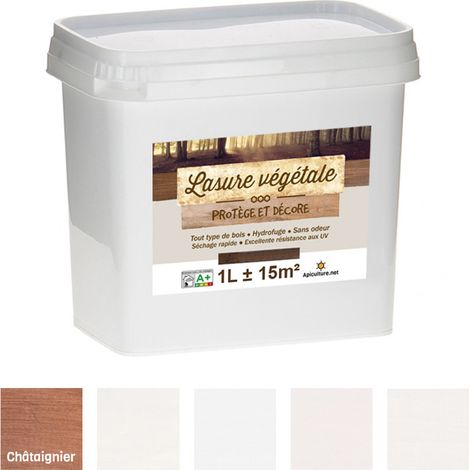 Lasure végétale 1 litre - Plusieurs modèles disponibles - Châtaignier