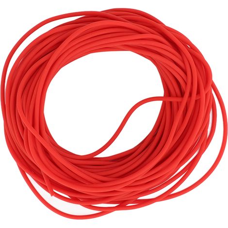 Tube en latex 10 m, bande élastique haute résistance pour exercices fitness, diamètre 2,2 mm, rouge (1/5)