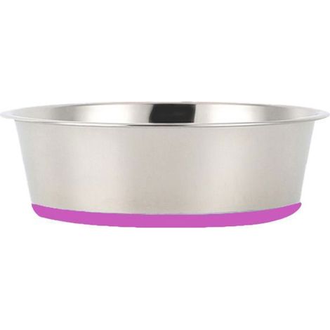 Gamelles pour chien en acier inoxydable rouge de 21 cm Fond en caoutchouc antidérapant Ensemble de gamelles idéales pour la (1/5)