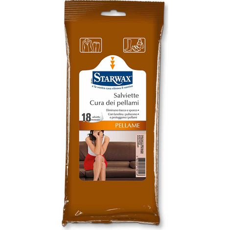 STARWAX - 18 PEZZI - SALVIETTE PER LA CURA DEI PELLAMI