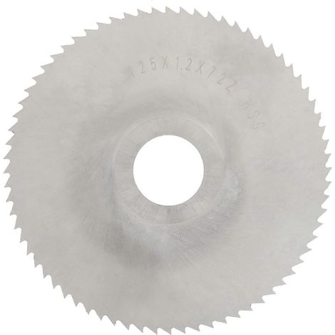 Lame de scie circulaire, disque de coupe, outil de fraisage HSS, 125 x 1,2 x 27 x 72 dents