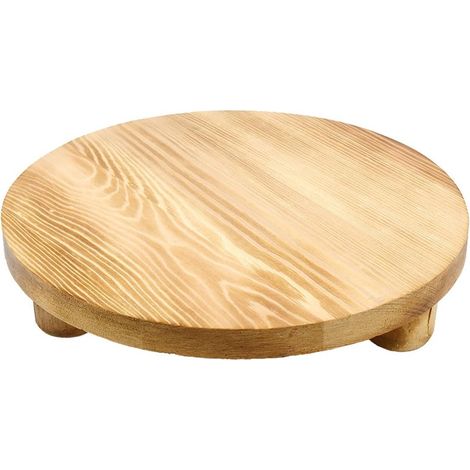Plateau en bois sur pied, style campagnard, pour parfum, salle de bain, comptoir de cuisine ou centre de table (1/5)