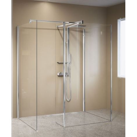 Kuadra HL Seitenwand 100(102)x200cm umdrehbar ESG klar silber