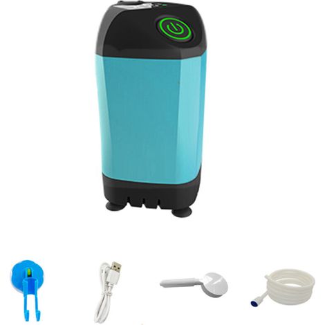 Douche de Camping en plein air, pompe de douche électrique Portable IPX7 étanche pour Camping randonnée sac à dos voyage plage arrosage des animaux de compagnie, Bleu, basique (1/5)