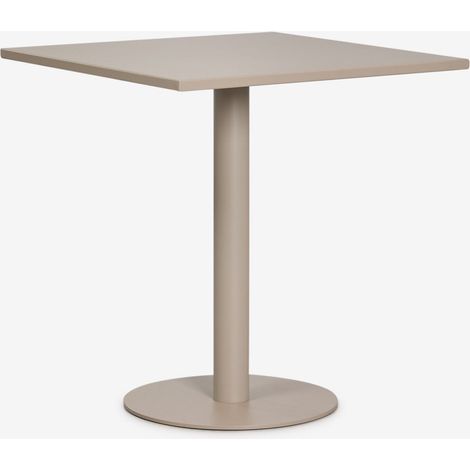 SKLUM Quadratischer Gartentisch 70x70 cm aus Eisen Mizzi Moka Braun                                  